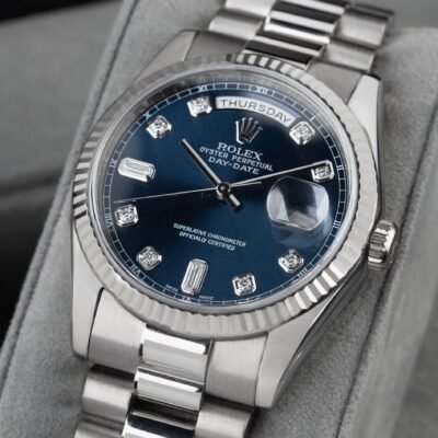 Rolex Day-Date 36mm Rare Factory Blue Diamond Dial 2001